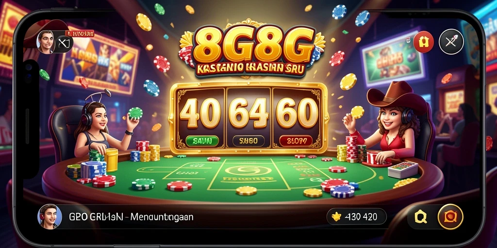 Screenshot gameplay 8G8G menunjukkan pengalaman Kasino yang mendebarkan.