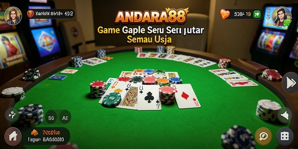 Tampilan seru permainan Gaple di ANDARA88 yang menggembirakan.