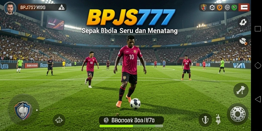 Tampilan asyik gameplay sepak bola BPJS777 yang menegangkan.