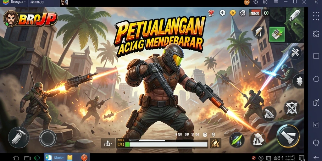 Screenshot BROJP menampilkan aksi seru dan grafis yang menawan.
