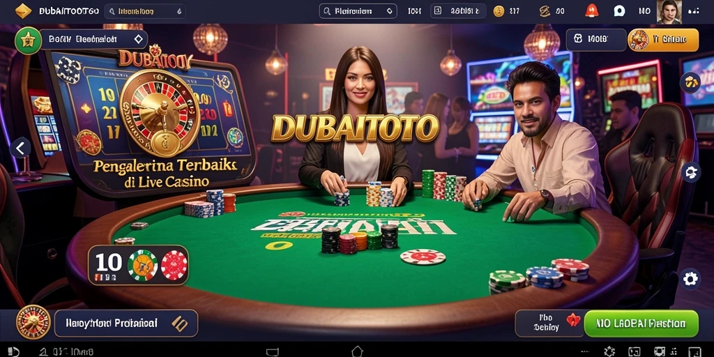 Gameplay menyenangkan DUBAITOTO dengan dealer dan pemain langsung.