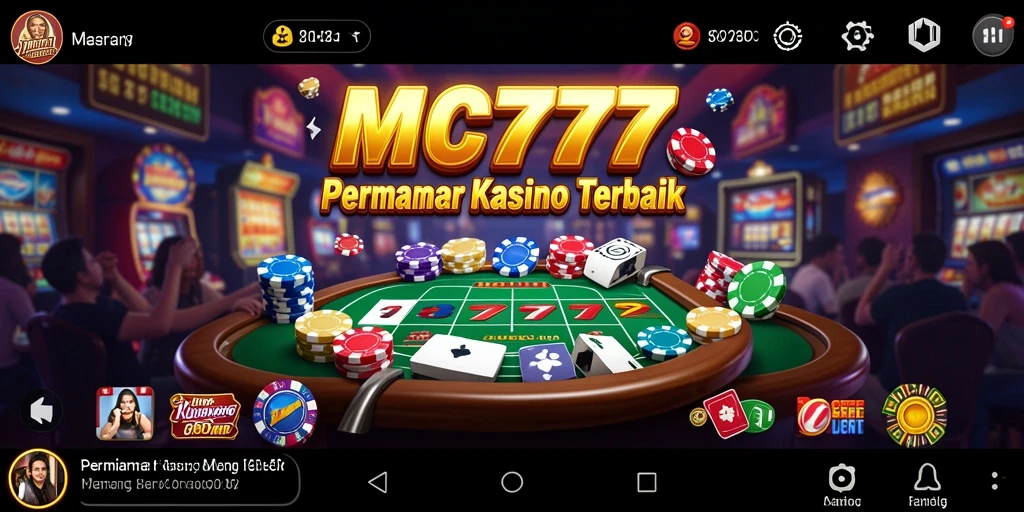 Tampilan mendebarkan dari gameplay Kasino di MC777.
