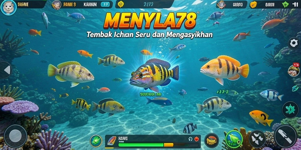 Tangkapan ikan yang berwarna-warni dalam gameplay MENYALA78.