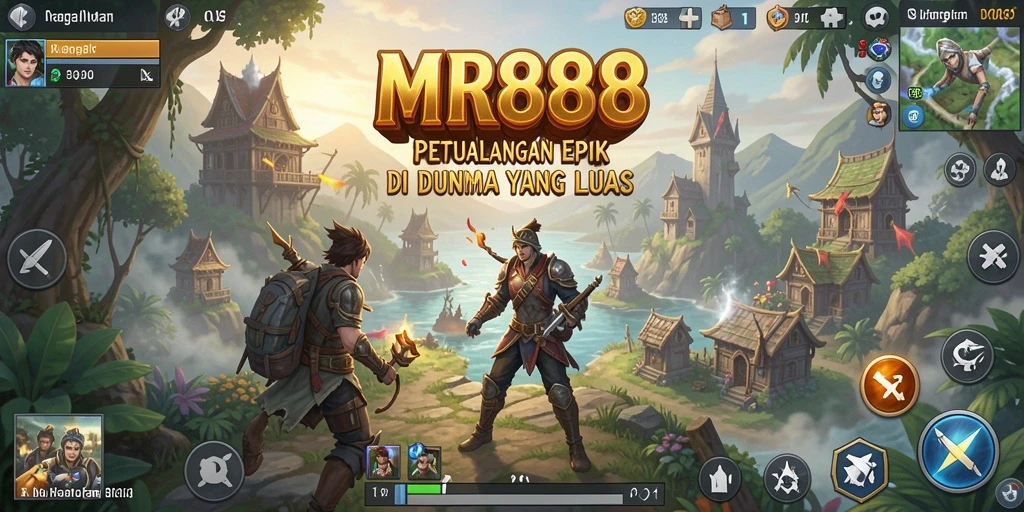 Tampilan gameplay petualangan dalam MR888 yang menggugah semangat.