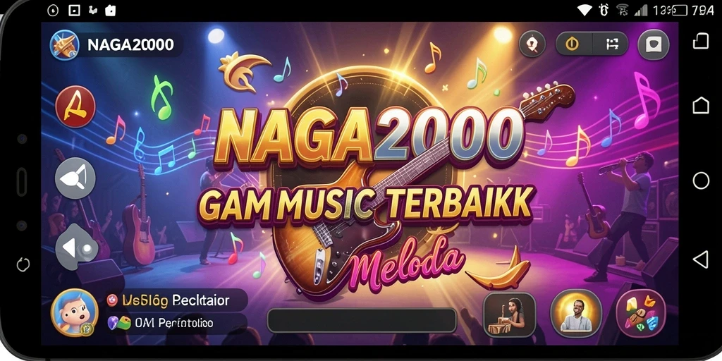 Tampilan gameplay NAGA2000 yang menarik dengan berbagai lagu.