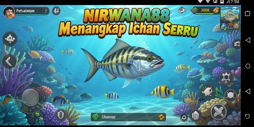 Tampilan gameplay menarik dari NIRWANA88 saat memancing ikan.