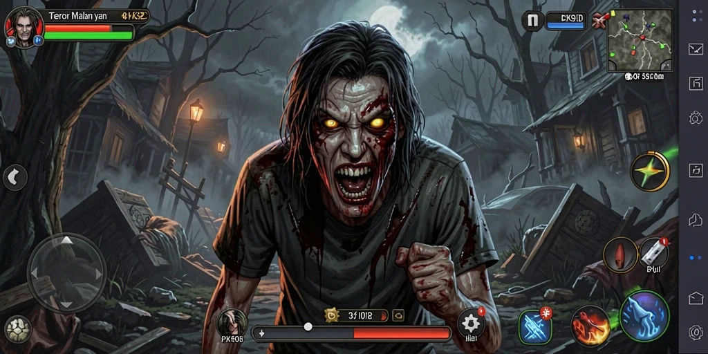 Tampilan menyeramkan dari gameplay PK95 yang memicu ketegangan.
