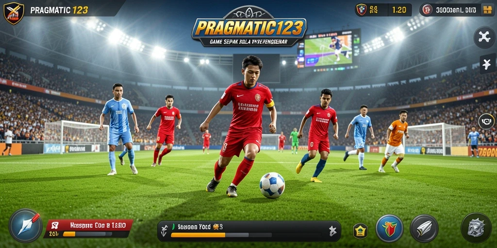 Gameplay sepak bola yang mendebarkan dan penuh aksi.