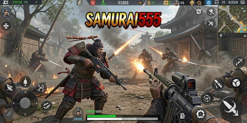 Gameplay intens SAMURAI555 dalam aksi seru.