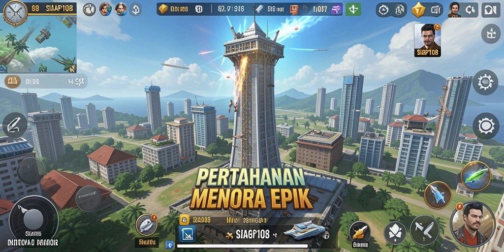 Gameplay SIAP108 menampilkan strategi menara pertahanan yang mendebarkan.