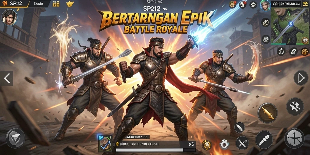 Screenshot gameplay SP212 menampilkan pertempuran lawan yang seru.