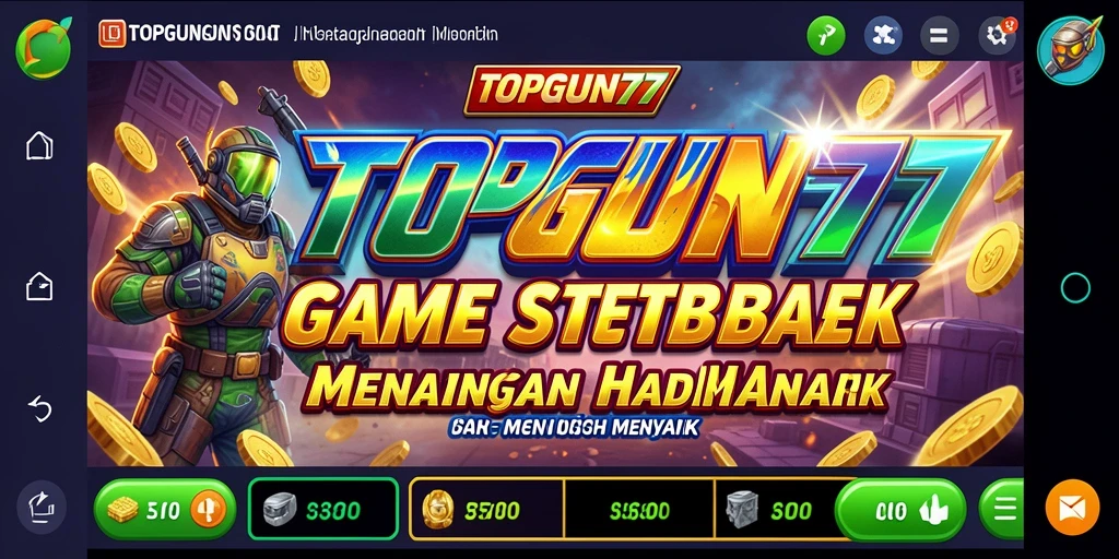 Tampilan gameplay menarik dari game Slot TOPGUN77